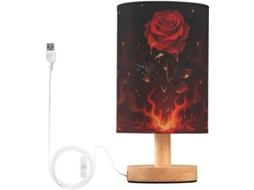 Abajur rosa com cabeceira iluminada para quarto infantil, biblioteca, abajur de mesa para meninas com suporte para bagagem