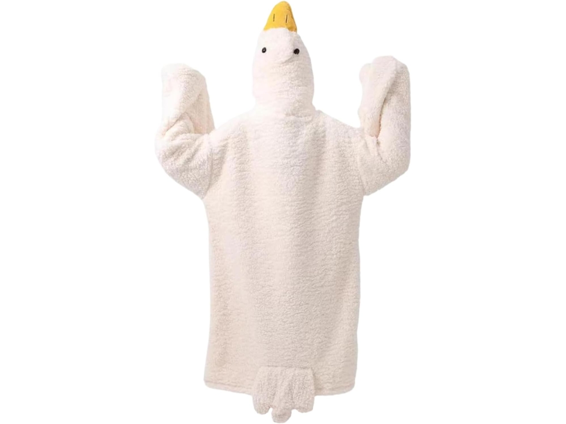 Manta Portátil com Capuz Formato de Ganso Pijama Quentinho Macio para Mulheres, Homens, Adultos S/MARCA
