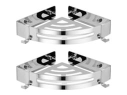 HYMNORA Conjunto De 2 Prateleiras De Duche (aço Inox Prateado)