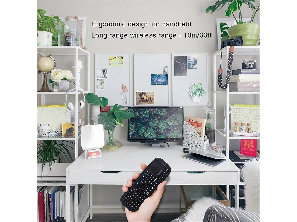 Mini teclado sem fio Bluetooth Muscombo Slowmoose 2,4 GHz com touchpad