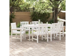 Vidaxl Cadeira De Jardim 6 Unid. Branco Polietileno