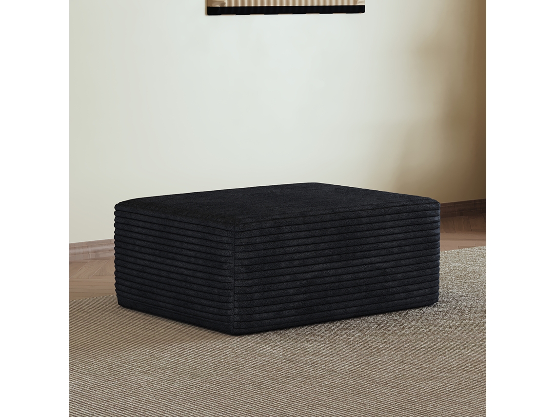 Y165-ottoman-black 1 Pufe Preto