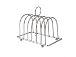 Suporte Para Torradas Em Aço Inoxidável Com 6 Compartimentos, Suporte Elevado Para Pão, Ideal Para Uso Elegante Em Restaurantes E Salas De Jantar.
