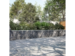 Vidaxl Cesto Gabião Com Cobertura 1000x50x50 Cm Ferro Galvanizado