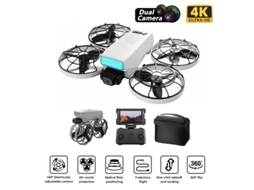 Drone Dobrável H28 Com Câmara Dupla 4k Para Fotografia Aérea, Quadricóptero Com Posicionamento Por Fluxo Ótico 1 Bateria Branco Bestvite