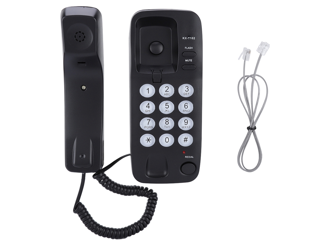 Aetheria telefone Fixo Sem Identificação de Chamadas para Hotel e Família com Instalação em Parede Ou Mesa Preto