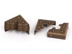 Protetores de Canto em Ângulo Reto para Caixa Joias, 25x25x9mm, 10 Unidades CHABERLU