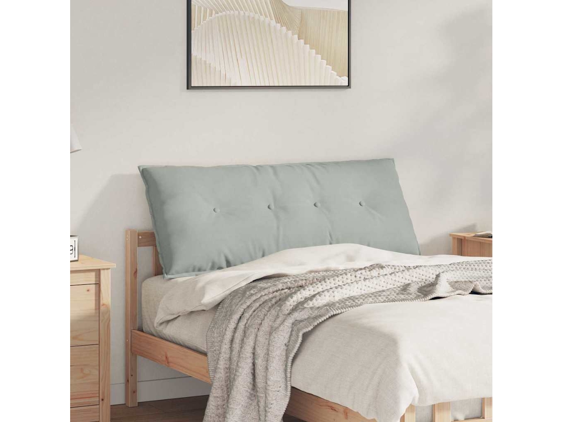 Vidaxl Travesseiro Para Costas Cinzento-claro 120 X 50 Cm