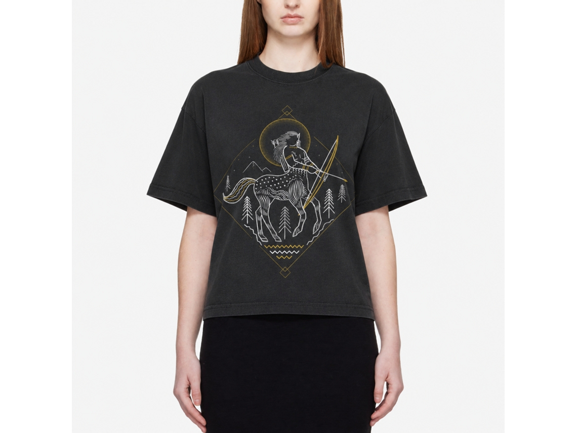 Rockinstone Harry Potter Minimalist Centaur Outline Black T-shirt Size:xxxl
