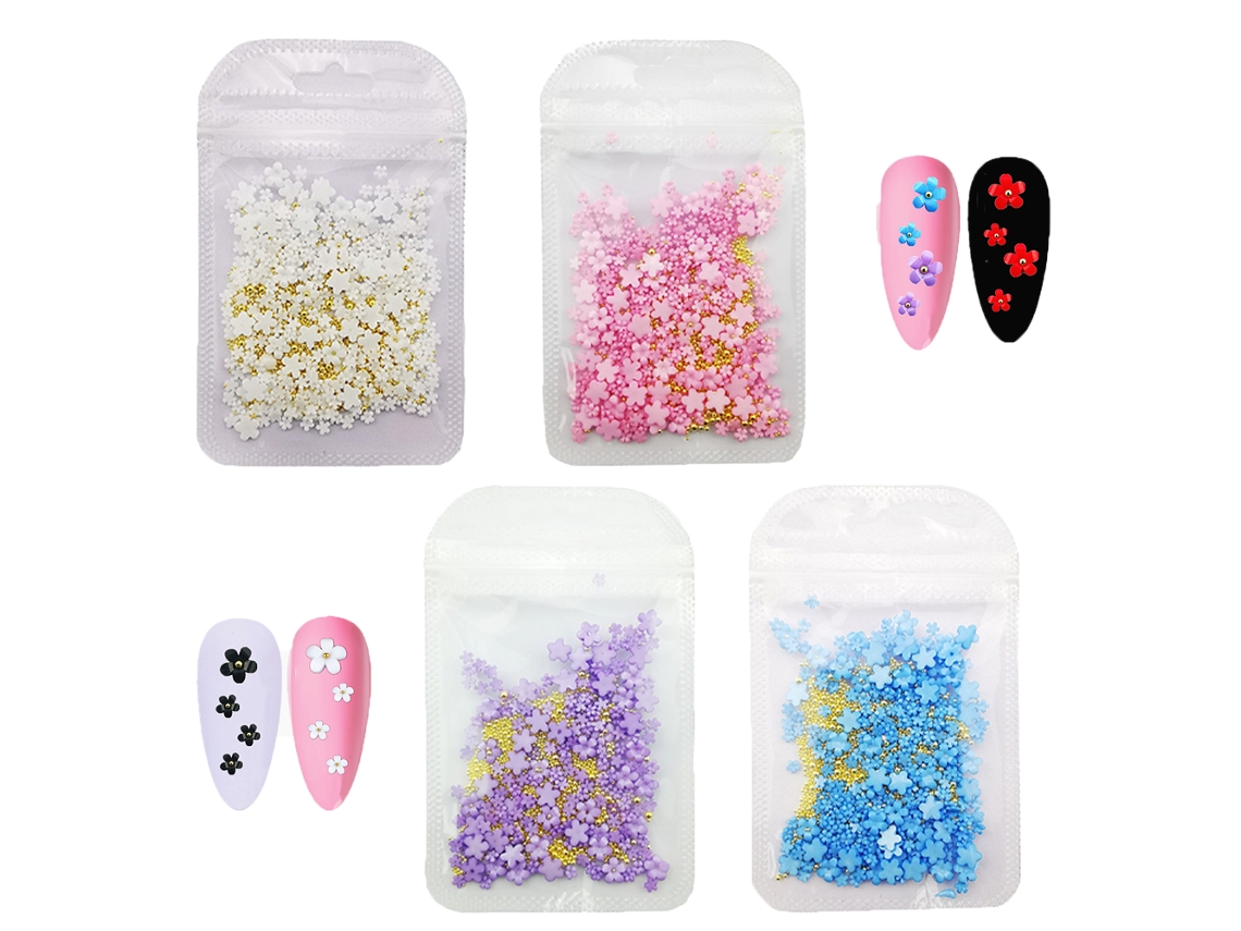 Amuletos De Flor 3D Para Unhas Com Strass Para Decorações De Unhas Estilo 1 ZMDECQNA