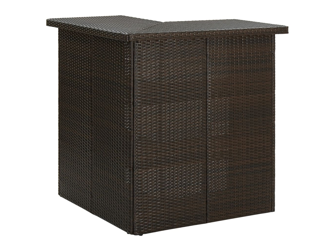 Conjunto 1 Mesa De Bar Vidaxl Marrom Vime Pe (100 X 50 X 105 Cm)