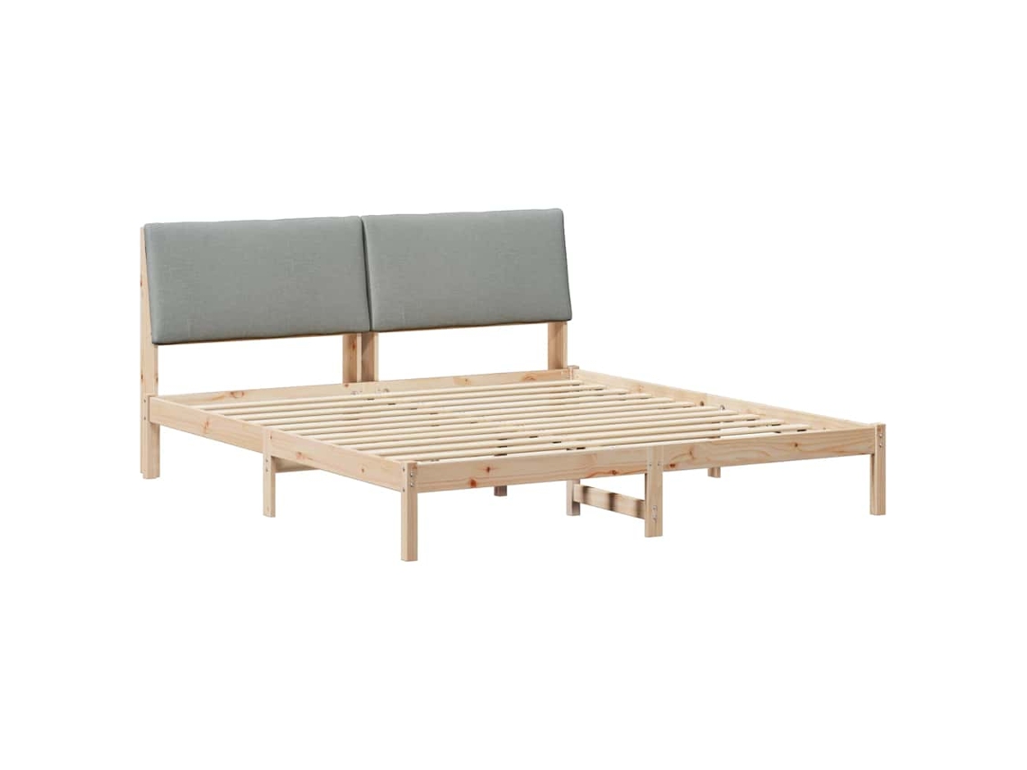 Estrutura da Cama Marrom e Cinza Claro 180 X 200 Cm MAISON EXCLUSIVE