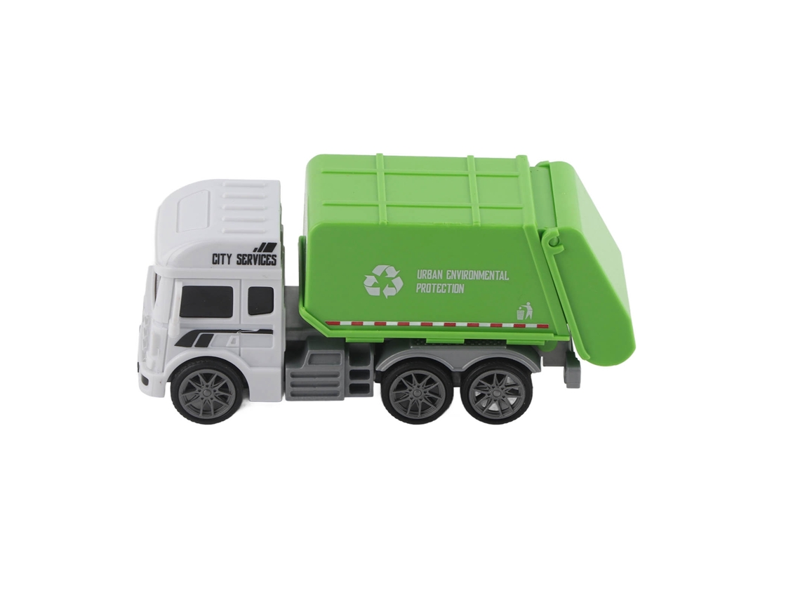 Caminhão De Lixo Inercial Brinquedo Educativo Ambiental Para Crianças Veículo De Limpeza Plástico Com Carga E Descarregamento