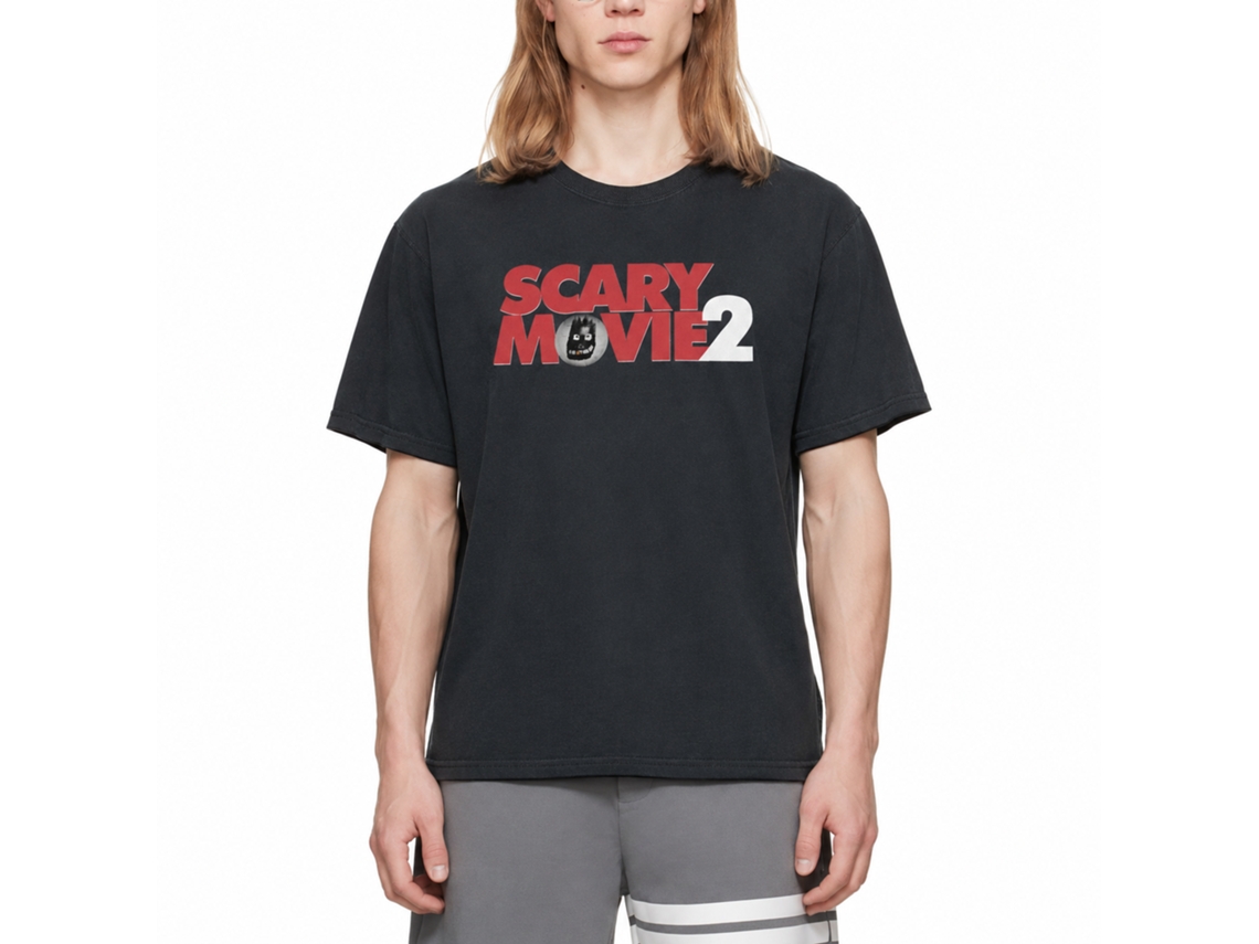 Rockinstone Scary Movie 2 Logo Black T-shirt Size:l