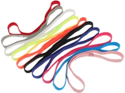 Conjunto De 20 Faixas De Cabeça Esportivas Finas E Antiderrapantes Em Nylon E Elastano Para Mulheres.