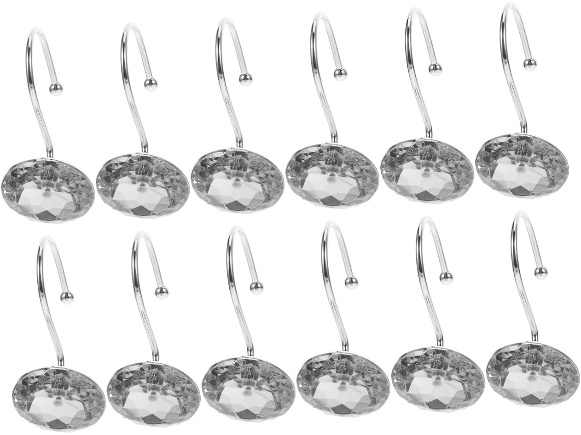 Conjunto De 12 Ganchos Para Cortina De Chuveiro, Suporte Para Varão De Cortina, Ganchos Para Cortina Gokoco