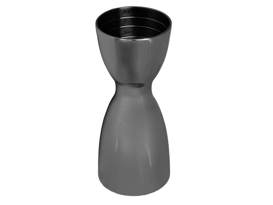 Medidor Duplo de Coquetel em Aço Inoxidável U Shaped Black Plated para Bar Bartending S/MARCA