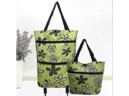 Carrinho de Compras Dobrável com Rodas e Bolsa com Zíper de Dois Estágios. Design Dobrável para Fácil Armazenamento e Transporte. GOKOCO