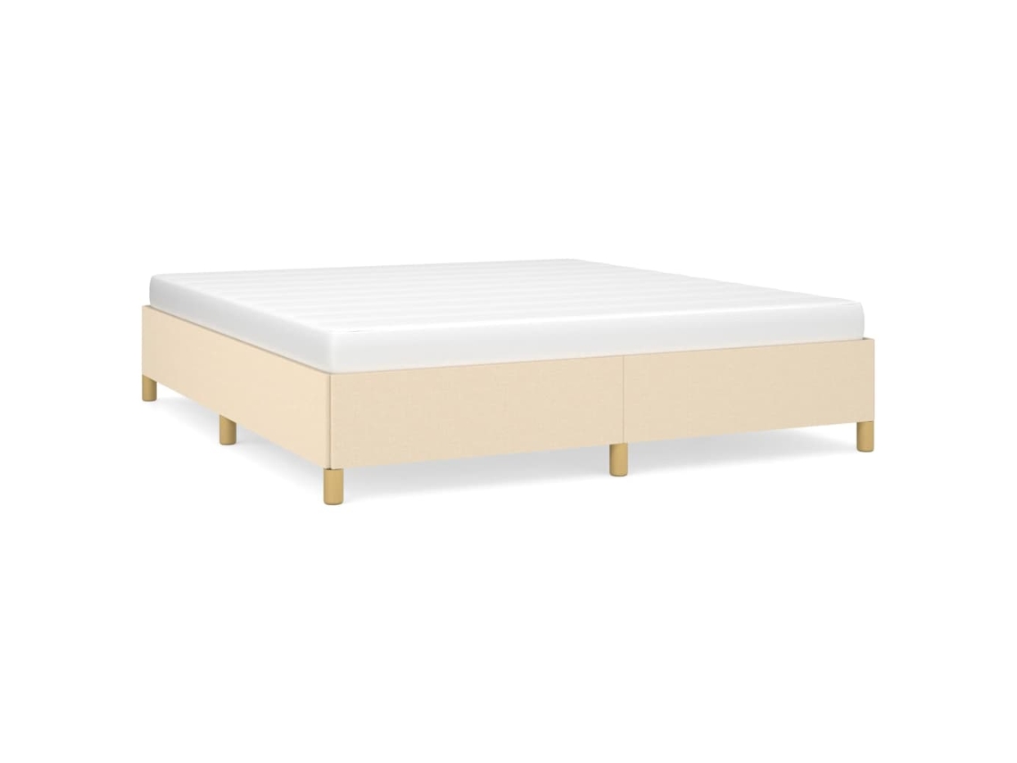 Bed Frame, Bed Frames Vidaxl Creme Tecido (160 X 200 Cm)
