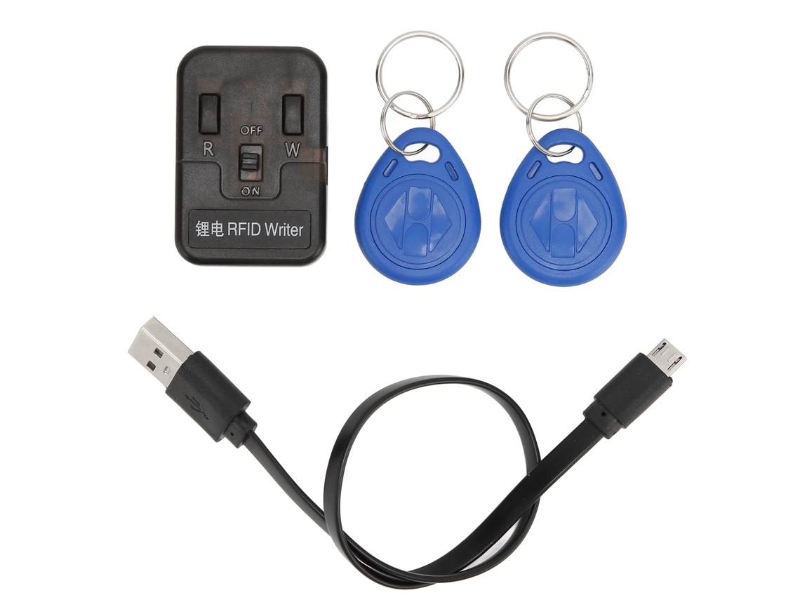 Leitor Gravador Cartão Id Portátil Usb 125khz Recarregável