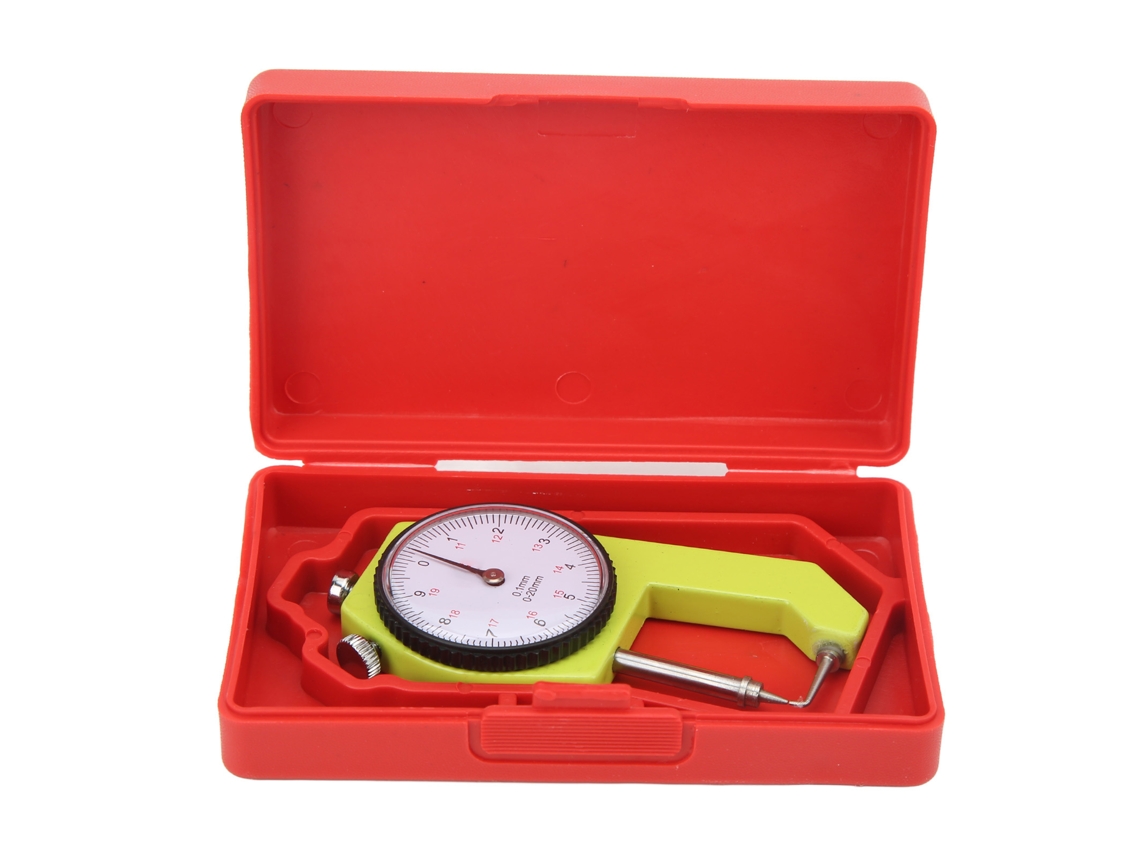 Calibre De Espesor De Dial 0-20mm Punta Curva Para Medir Tubos Huecos Y Redondos, Probador De Espesor Manual