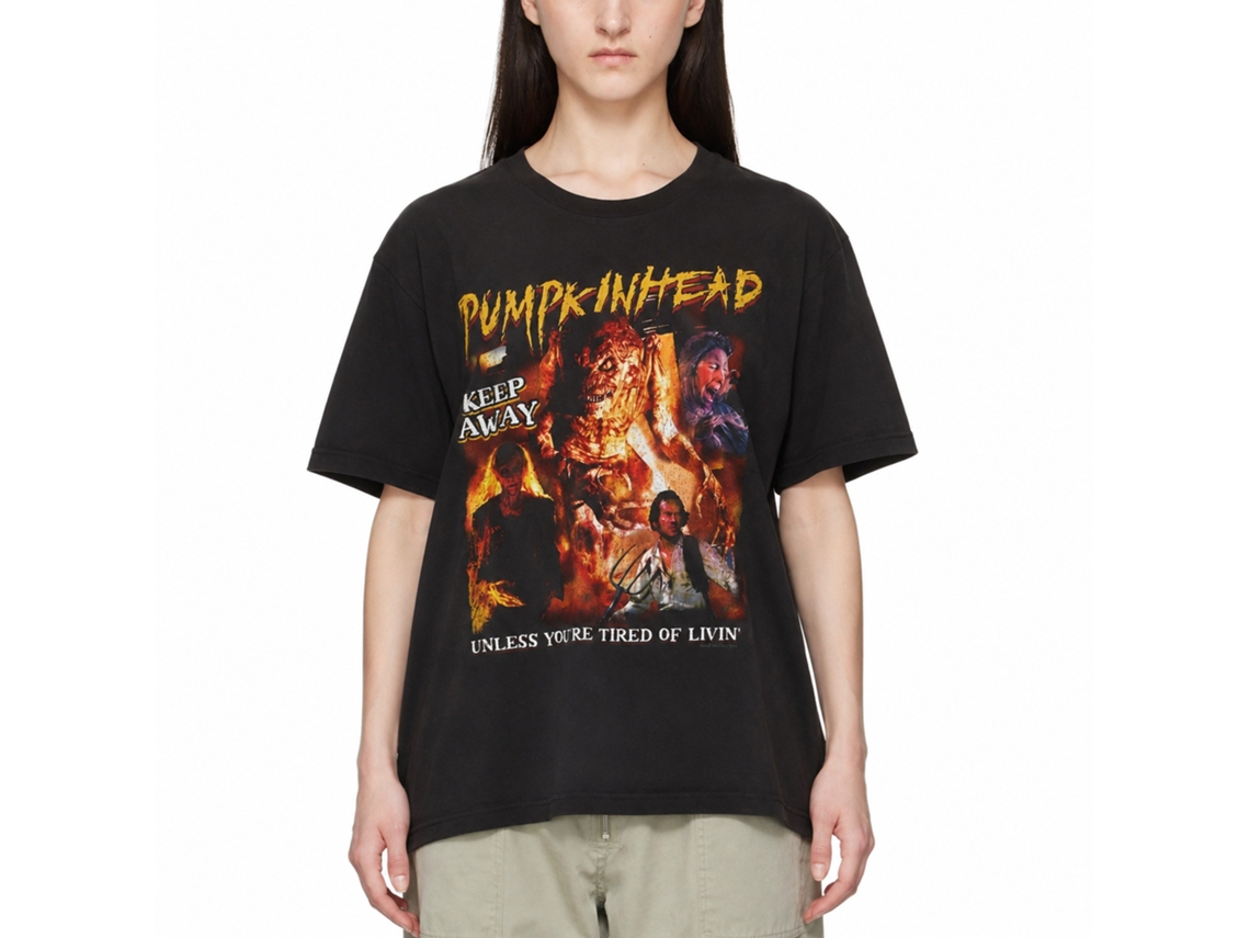 Rockinstone Pumpkinhead Movie Collage Black Adult T-shirt Size:s