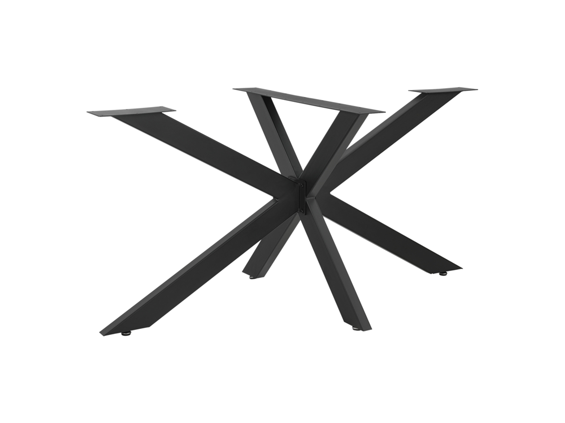 Perna de Mesa em Forma de Estrela Oberau em Aço e Ferro 120 X 68 X 71 Cm Preto Mate [EN.CASA]