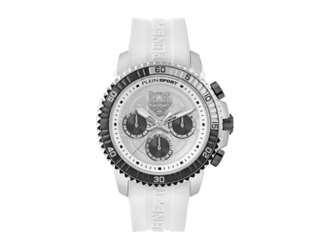 Relógio Homem Powerlift 45mm 45,00 Mm Bracelete De Silicone Cor Da Bracelete Branco À Prova De Água 5 Bar Philipp Plein Sport