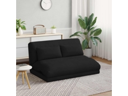 Vidaxl Cadeira De Chão Ajustável Preto Veludo