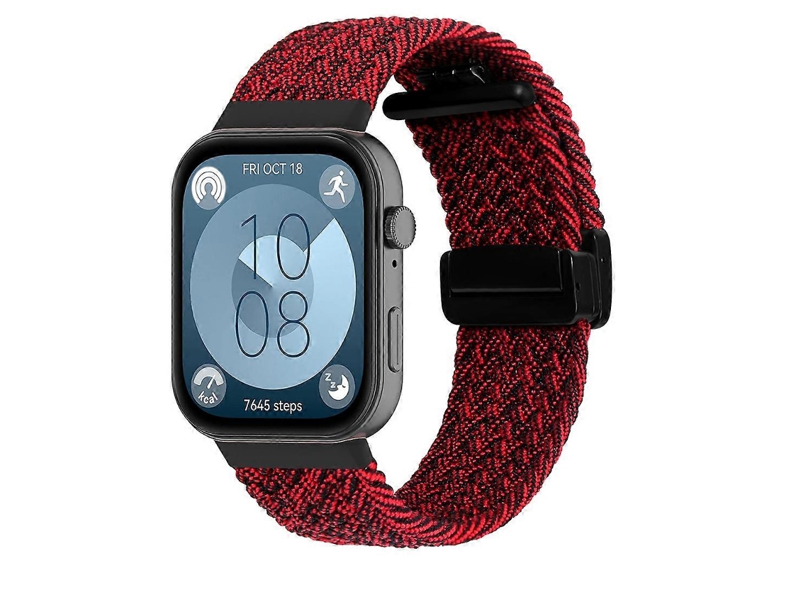 Pulseira Trançada Com Fecho Dobrável Magnético Para Huawei Watch Fit3
