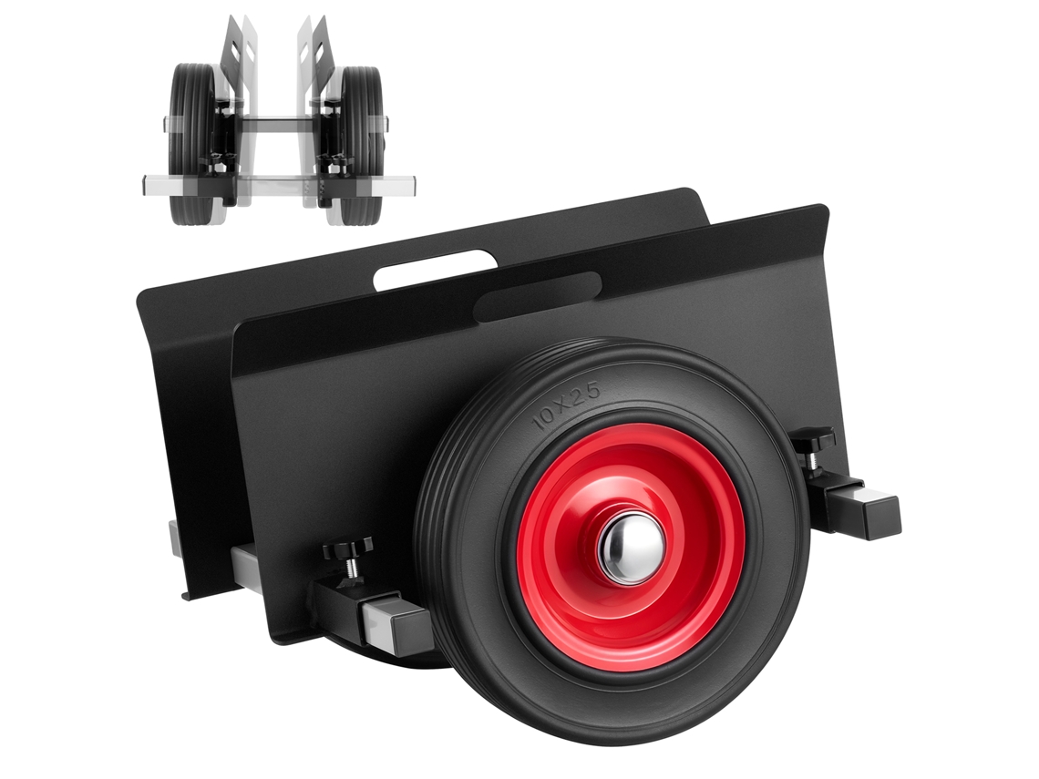 Carrinho Porta Pratos Succebuy Carga 453,6 Kg Com Rodas E Transportador De Placas Preto