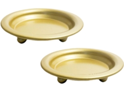 Conjunto De 2 Bandejas Organizadoras De Metal Para Velas, Ideal Para Casamentos E Acessórios De Aromaterapia.