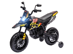 Motocicleta Infantil 12v Rodinhas Led Música Usb Amarela