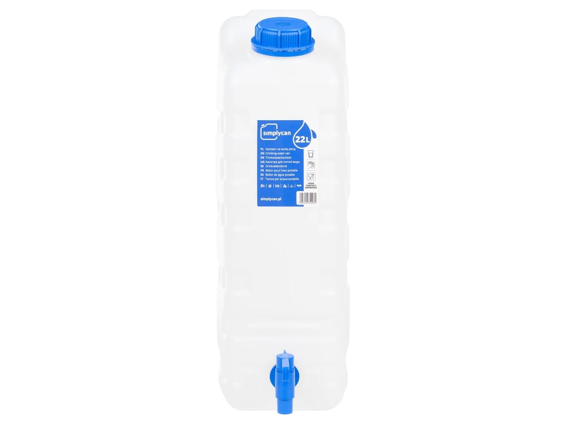 Vidaxl Recipiente De Água Com Torneira Transparente 20 L Plástico