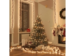 Vidaxl Cordão De Luzes Agrupadas 2000 Luzes Led Pvc Branco Quente