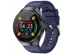 Smartwatch redondo TK26 com tela AMOLED, detecção de órgãos, monitoramento de saúde, chamadas Bluetooth e pulseira de silicone. Ly Ebike