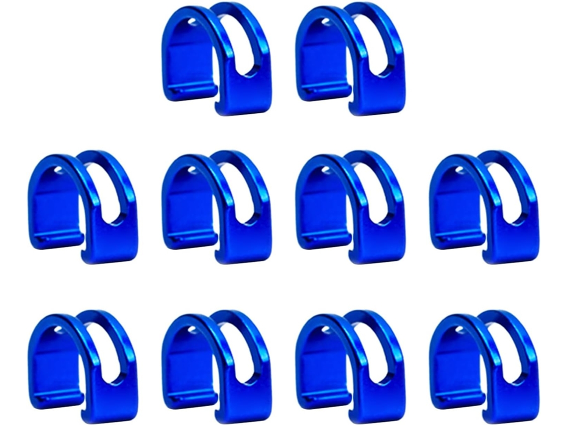 Conjunto de 10 abraçadeiras para mangueiras, ideais para guias de tubos, conduítes de bicicletas e outros.