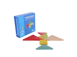 Ats puzzle de Madera Tangram Geométrico Con Libro de Fotos Bloques de Construcción Juguete Educativo para Niños