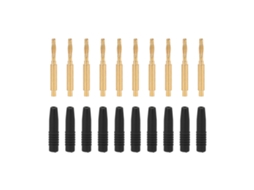 10 Peças De Conectores Banana Dourados De 2mm Isolados Com Caixa Para Equipamentos De Teste