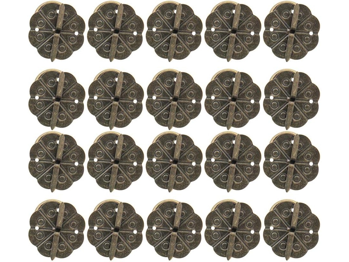 Conjunto De 40 Puxadores Retrô Ferro Dourado Para Gavetas E Cômodas