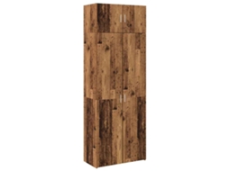 Conjunto 2 Armário De Arrumação Vidaxl Castanho Derivados De Madeira (80 X 42,5 X 225 Cm)