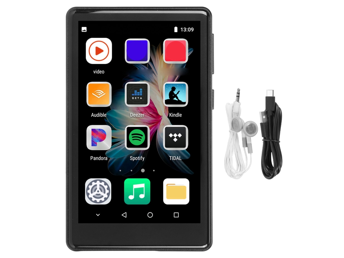 Player Mp3 4.0 Polegadas Alta Definição Redução De Ruído Bluetooth 5.0 Wifi Rádio Fm Livro Eletrônico