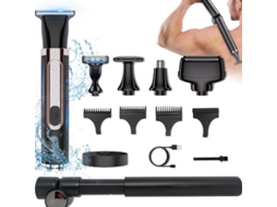 Lurelia Aparador Elétrico Br-228 Preto, 5 Cabeças, Ipx6, Recarregável, 140 G, Corpo Inteiro