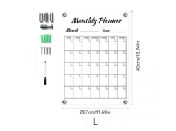 Calendário Semanal De Quadro Branco Borrável Em Parede De Acrílico Fácil De Apagar Hrg L 37