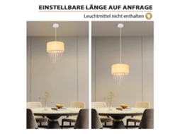 Nettlife Candeeiro Suspenso Para Mesa De Jantar, De Sala De Jantar, Preta, 3 Chamas, E27, 120 Cm, Em Vidro E Cristal, Para Uso Diário