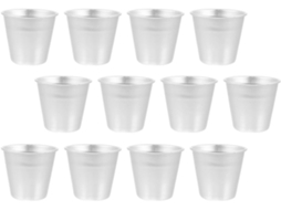 Conjunto De 12 Formas Redondas De Alumínio Para Bolos, Medindo 7