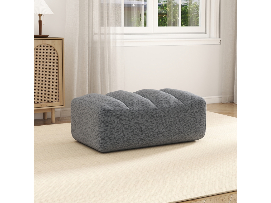 Brravo Ottoman Granular Fleece-grey