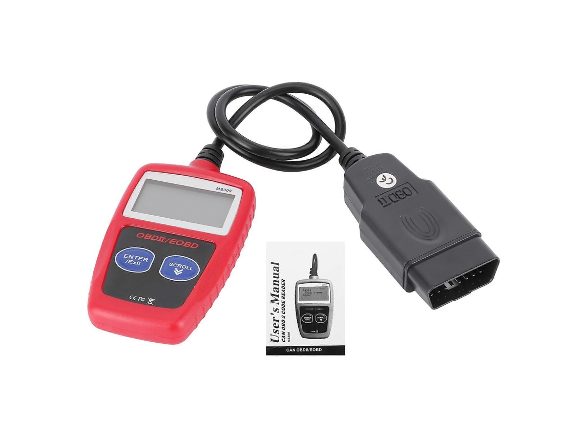 Scanner De Diagnóstico De Motor Automotivo Obd2 Com Tela Lcd Retroiluminada - Ms309
