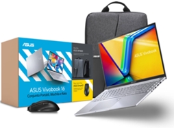 Pack Portátil ASUS Vivobook F1605ZA-72ALHDSB1 (16'' - Intel Core i7-1255U - RAM: 16 GB - 512 GB SSD PCIe - Intel Iris Xe Graphics) + Mochila + Rato