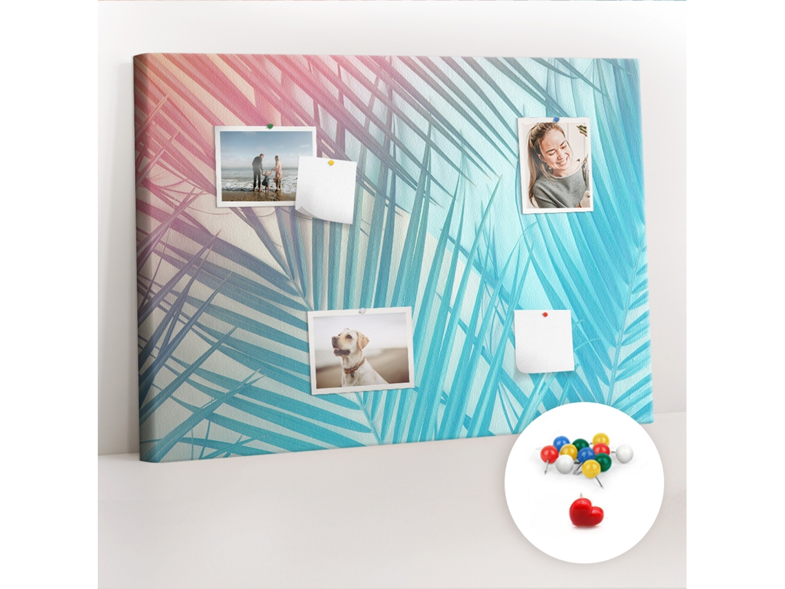 Painel De Cortiça Para Parede Palmeira Tropical Para A Sala De Estar Espelharte (70x100 Cm)